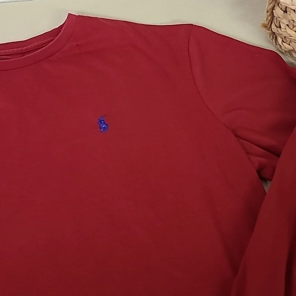 POLO Dark Red Long Sleeve Shirt 100% Cotton Size XXL